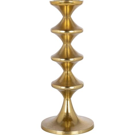 Bougeoir Ayden grand modèle doré - Or chaud sophistiqué (1/4)