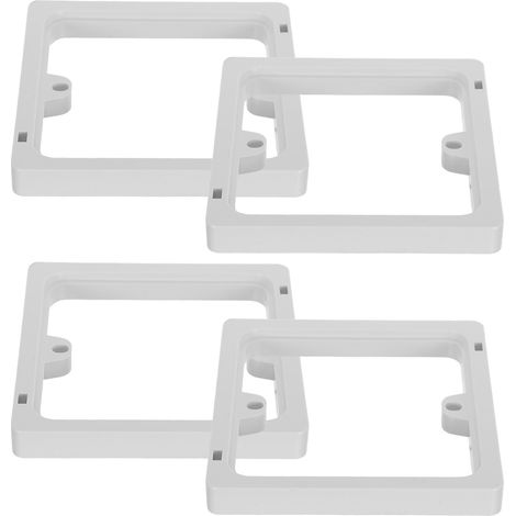 Lot de 4 Entretoises D'extension pour Boîtes Électriques 86-type en Abs Blanc, Résistance Feu, Alignement Précis, pour Construction Neuve et Rénovation (1/5)