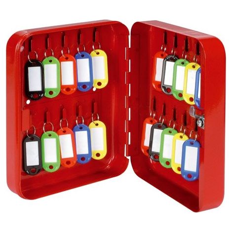 Armoire 20 clés fermeture à clé couleur - rouge