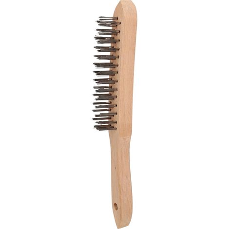 BRILLIANT TOOLS Cepillo de alambre manual de acero inoxidable, 3 hileras, 290 mm - BT706003 (1/4)