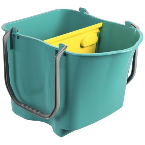 TTS Secchio verde 28 lt litri con paratia pulizie pulizia professionale