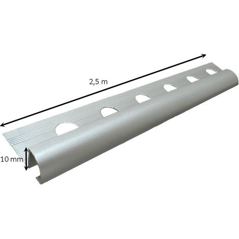 Profilo nor tondo in alluminio leggero 2,5 metri : Modello - 10MM SATINATO (1/2)