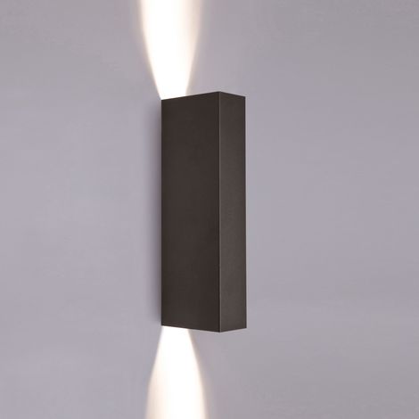 Up- & Down Wandlampe MALMO in Schwarz 2-flmg