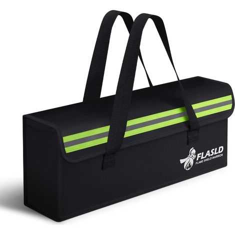 Sac Lipo ignifuge anti-explosion avec port de charge – Grande capacité de stockage de batterie Lipo pochette sûre, Noir , 16 x 4.3 x 5 in, Utilitaire (1/5)