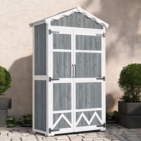 Chariot de jardin cinzento 1050 x 550 x 1790 cm (1/5)