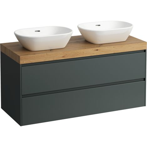 LAUFEN LANI Waschtischplatte wildeiche inklusive Unterschrank, 2
