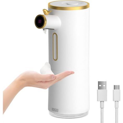 Automatischer Schaumseifenspender mit Sensor. USB-Ladefunktion. Mikroschaumpumpe. 300-ml-Reservoir. Hygienische, berührungslose Schaumtechnologie. Für Bad und Küche.