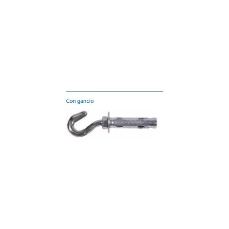UNIFIX - 8 TASSELLI IN ACCIAIO CON GANCIO STAMPATO 10MM