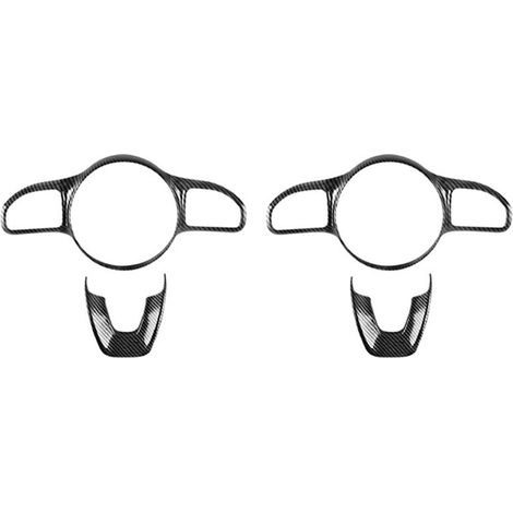 Juego de 4 piezas de embellecedores adhesivos para el marco de los botones del volante del coche, compatibles con W177, W205 y W213 Sport Edition (2019-2020).