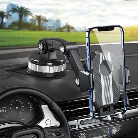 Handyhalterung fürs Auto, 3-in-1-Handyhalterung, Halterung für Lüftungsschlitze und Saugnapf, 100% Schutz für Spiegel (1/5)