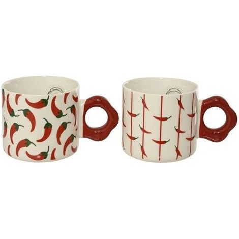 Tasse - KAEMINGK - Piment - Porzellan - Mehrfarbig - 2 passende Farben
