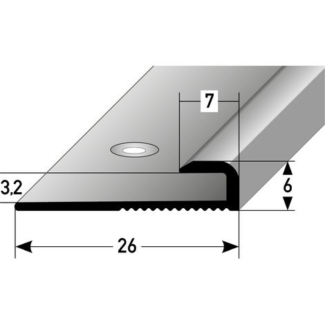 PROVISTON Einfassprofile 3 x 6 x 26 x 900 mm Abschlussprofil Anpassungsprofil Ausgleichsprofil Aluminium eloxiert Spezialemailliert Schwarz Gebohrt (1/3)