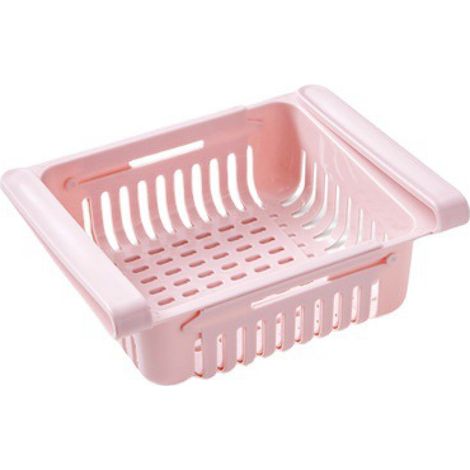 (1 Stück, Pink) Kühlschrank-Schubladen-Organizer, Home-Organizer mit Kühlschrank-Trennschicht, Regalhalter