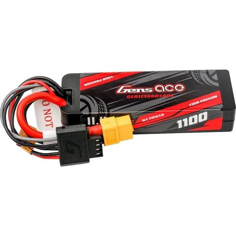 Lipo-Akku Gens ace G-Tech 1100mAh 11,1V 3S1P 60C GRP-76 Hartschalenkoffer mit XT60-Stecker