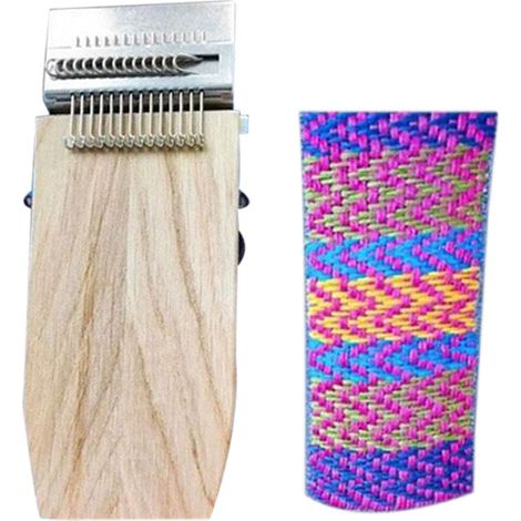Tissage Type Speedweve Darning Loom, Petit métier à Tisser Pratique à 14 Crochets, réparation Jeans, Trous réparation, Bricolage Beaux Arts Tissage