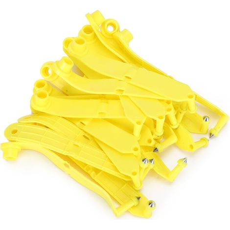 Accesorios para animales de granja Acouto 20 piezas Orejas en blanco para ovejas, cabras y ganado con material PU, duraderas y teñibles, identificación para ganado y (1/5)