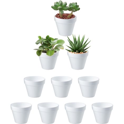 Pot Plante Mini - 6 x 7 cm - En PP - Pour Semis Succulentes Et Herbes Aromatiques - Lot De 10 (1/5)