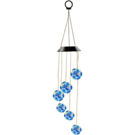 Guirlande lumineuse décorative à boules laser bleues (1/5)