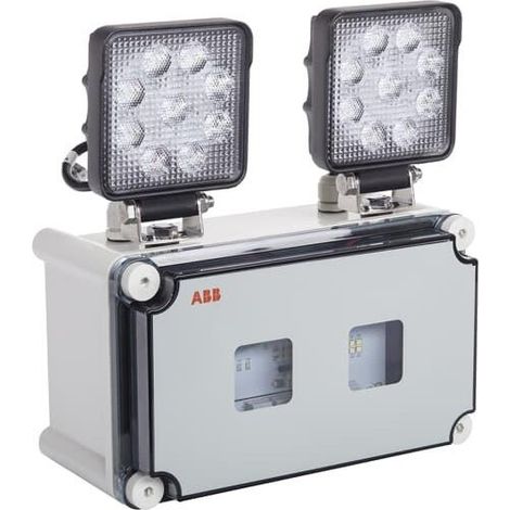 ABB – Bloc de secours BAES Duo C 3000L A LED étanche – 3000 lumens – IP65 pour entrepôts et ateliers – Éclairage de sécurité autonome