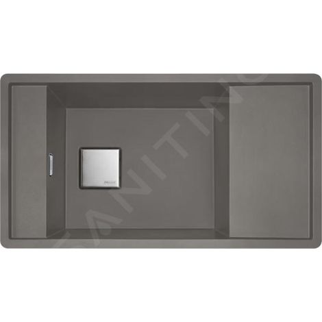 Franke Fresno - Évier en fragranit FSG 611-88, 88x50 cm, pierre gris 114.0651.013 (1/3)