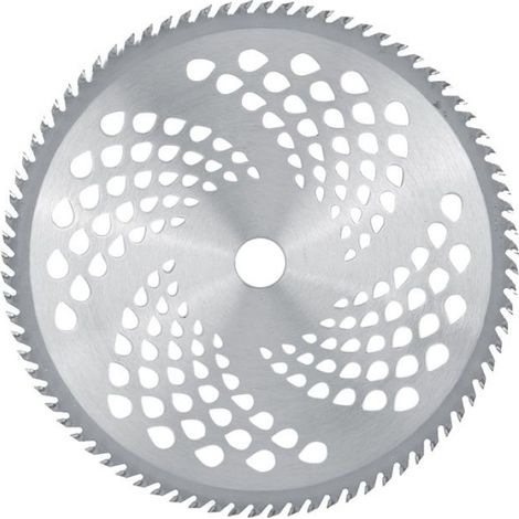 Lame de coupe pour débroussailleuse - - 80 dents - Diamètre 255mm - Acier allié - Trempée et tensionnée (1/4)