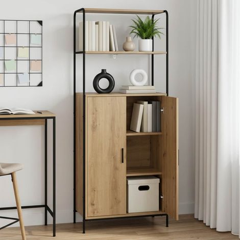 vidaXL Highboard Artisan Oak 65 x 33 x 161 cm Engineered Wood (1/5)