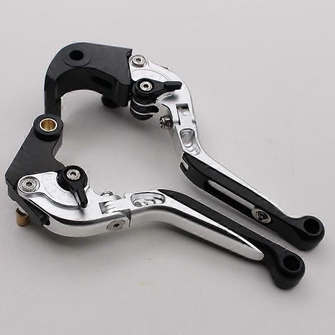 Levier de frein réglable en alliage d'aluminium modifié pour moto S1000RR 2015-2020 (télescopique, argenté) (1/5)