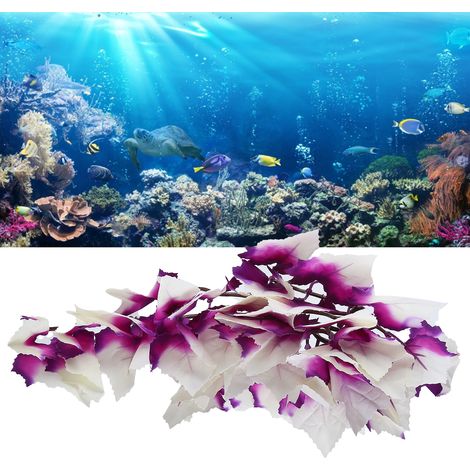 Künstliche Wasserpflanzen, Reptilien, Aquariendekoration, künstliche Pflanzen, künstliche Ranken, mehrfarbige Hängeblätter T-1034Q (1/5)
