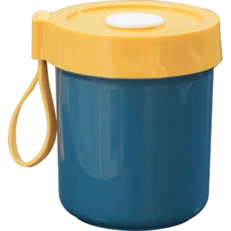 Boîte à yaourt avec couvercle, tasse à soupe en plastique, tasse à petit déjeuner portable, dortoir de cuisine(bleu marine) (1/5)