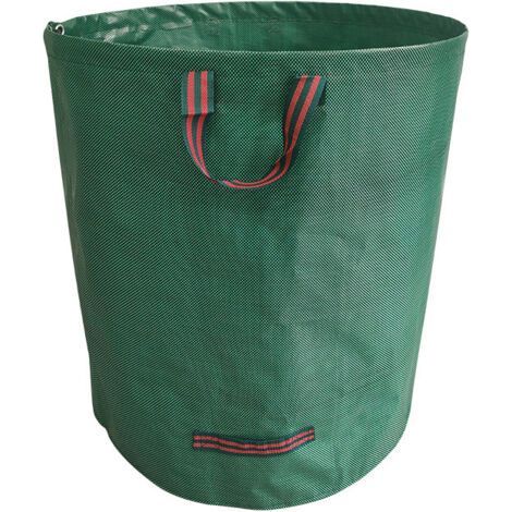 Green waste bag with lid - 132 gallons, 80 x 100 cm, leaf bag with handle, foldable (1/4)