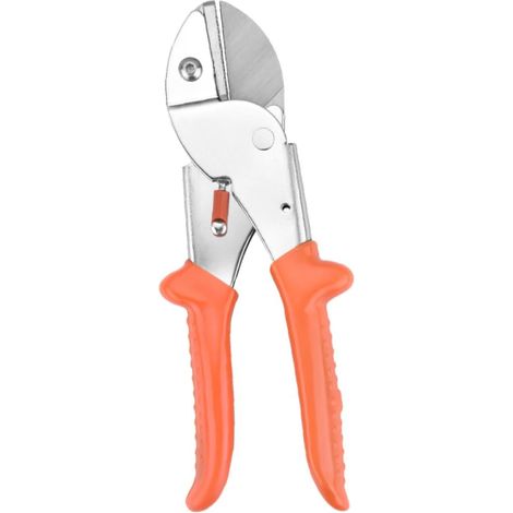 Tijeras de podar de acero inoxidable naranja para jardinería, resistentes pero flexibles, para jardines pequeños y podas precisas. (1/5)