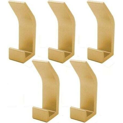 5-teiliges Haken-Set für Bad, Handtuchhaken, Wandhaken, Edelstahl, rostfrei, Haken für Bad, WC, Handtuchhalter, Küche, Büro