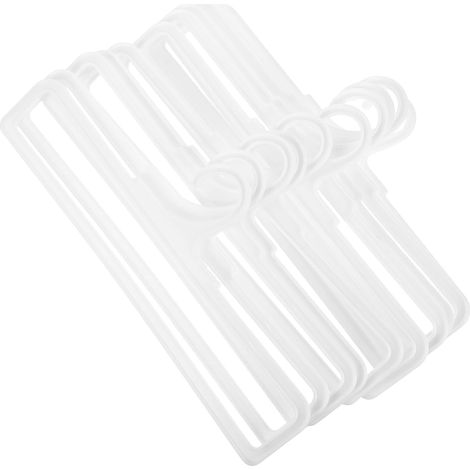 Set mit 10 weißen Handtuchhaltern aus Kunststoff, Hängeaufbewahrung für Schals/Decken, für den Einsatz in Geschäften/Badezimmern