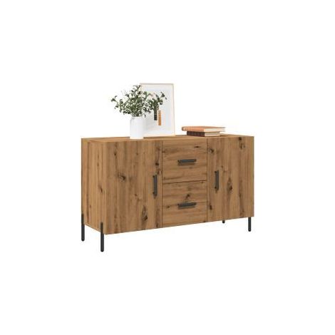Buffet chêne artisanal 100x36x60 bois d'ingénierie (1/5)