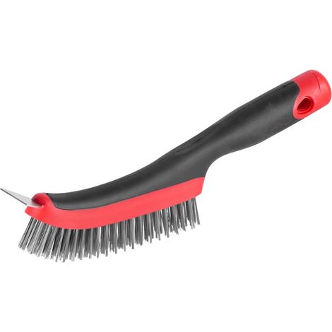 Bürste Strend Pro ComfortGrip CG687, 4-reihig, Stahl, mit Schaber