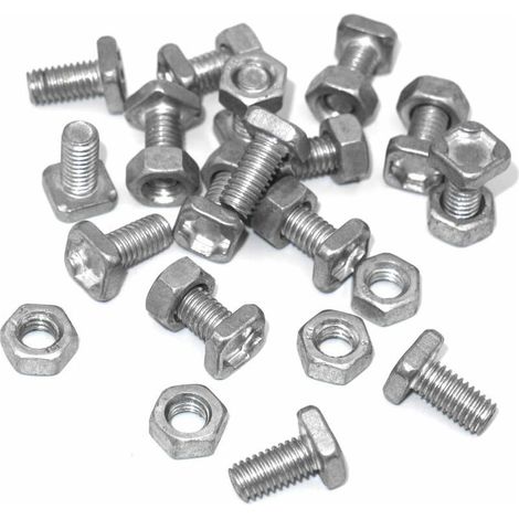 Lot de 50 écrous et boulons en aluminium haute résistance – Filetage métrique pas standard – Pour montage de serres (1/4)