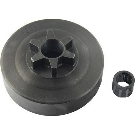 Echo – Pignon d'entraînement pour tronçonneuse – Compatible série 300 et 3000 – Diamètre intérieur 59.7 mm – 6 dents – Cage à aiguille incluse