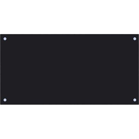 Kitchen Backsplash Black 80 x 40 cm Tempered Glass vidaXL