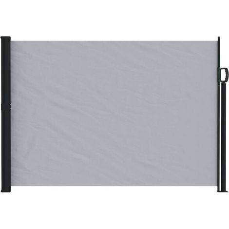 Rideau latéral rétractable, gris, 300 x 140 cm, polyester. (1/5)