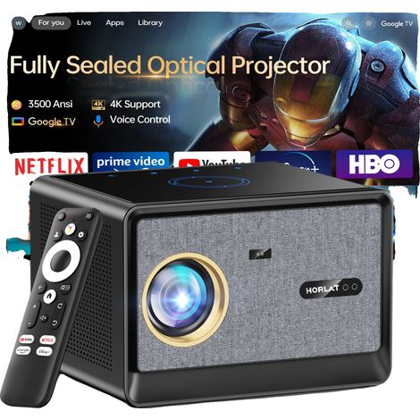 Proyector, 50.000 lúmenes de brillo, capacidad de transmisión integrada, X09 con TV Stick, enchufe europeo. (1/5)