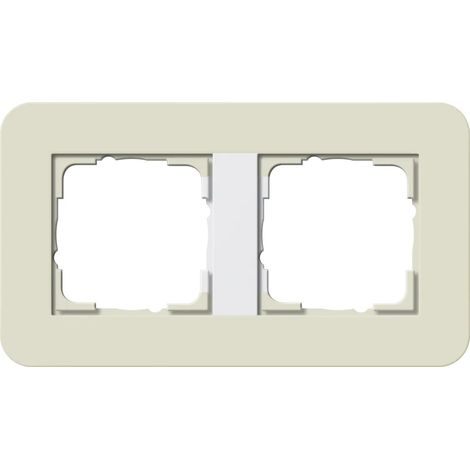 Gira Marco embellecedor 2f Gira E3 Arena/Blanco puro [0212417], 0212 417