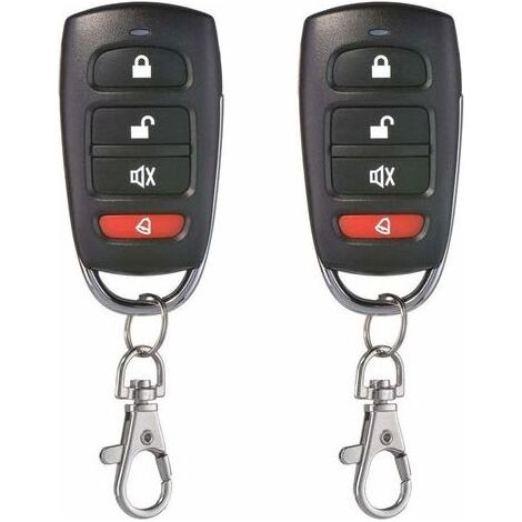 QORVA-Lot de 2 Universel Porte De Garage Clonage Clé Fob Télécommande 433 MHz 4 bouton Cloner pour Porte de Garage Porte Électrique etc (1/5)