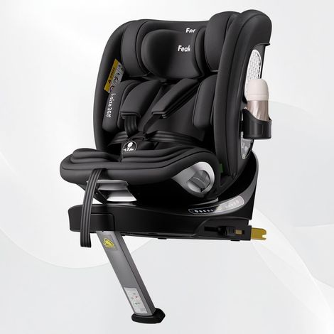 Siege auto bebe 0 à 36kg isofix Pivotant - Pour enfants 0–12 ans, 40–150 cm,Siège auto pivotant 360°d’une seule main, avec Porte-gobelet.Noir (1/5)