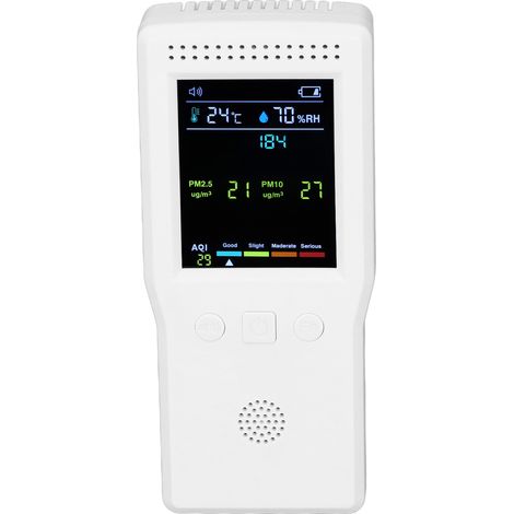 9-in-1-Luftqualitätsmessgerät: PM2,5, PM10, HCHO, TVOC, Temperatur, Luftfeuchtigkeit, multifunktionaler CO2-Detektor, 5 V (1/5)