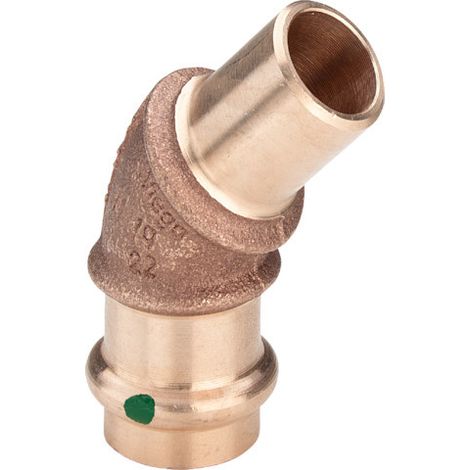 Viega Bogen 45 Grad mit SC Sanpress 2226.1 in 42mm Rotguss, 134471 (1/3)