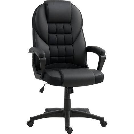 Faux Leather Office Chair - Black (1/5)