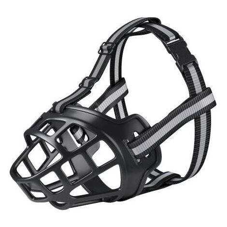 Dog Muzzle, Dog Muzzle with Breathable Mesh and Strong Nylon Headband, Better Prevent Biting, Chewing and Barking Muzzle (1/4)