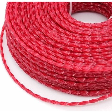 Fil Coupe Bordure Universel, Ligne de Trimmer en Nylon 3.0 mm, Fil en Nylon Débroussailleuse Robuste pour Bosse Tête Tondeuse À Gazon de Jardinage (Twist, 3mmx56m) (1/4)