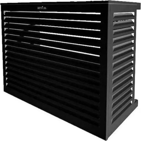 DECOCLIM - Cache unité extérieure en aluminium noir foncé taille L - 23AL9005 (1/2)