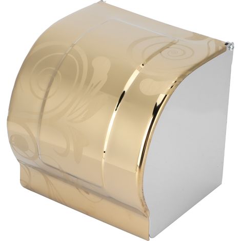 Porte-papier toilette en acier inoxydable doré étanche pour salle de bain (1/5)